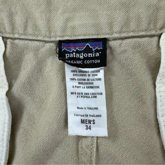 Patagonia Men's Size 32x30 Beige Duck Pants 100% Organic Cotton 56825 Style - Picture 2 of 10